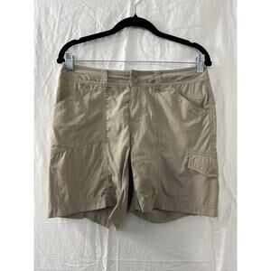 The North Face Womens Hiking Performance Trail Shorts Sz 4‎ Khaki Brown Gorpcore